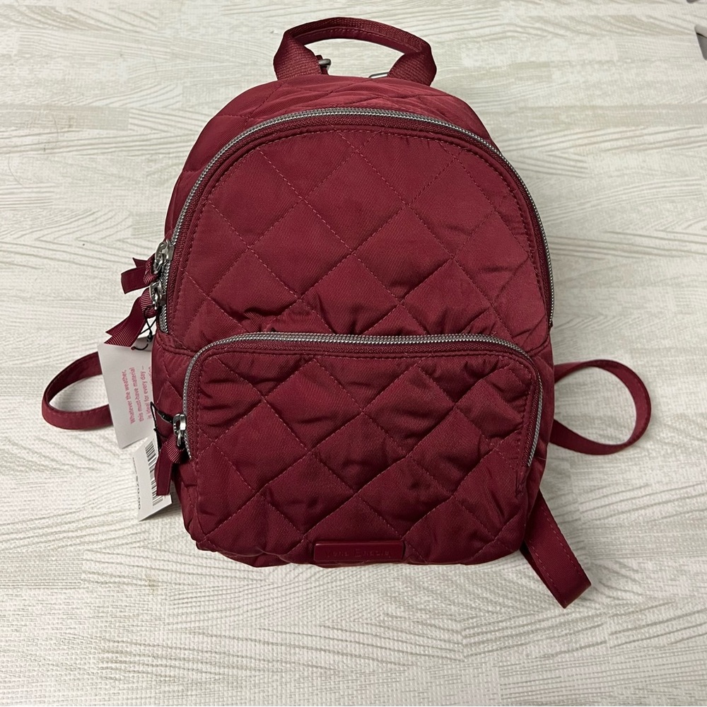 Vera Bradley Iconic Mini Backpack—Berry Red